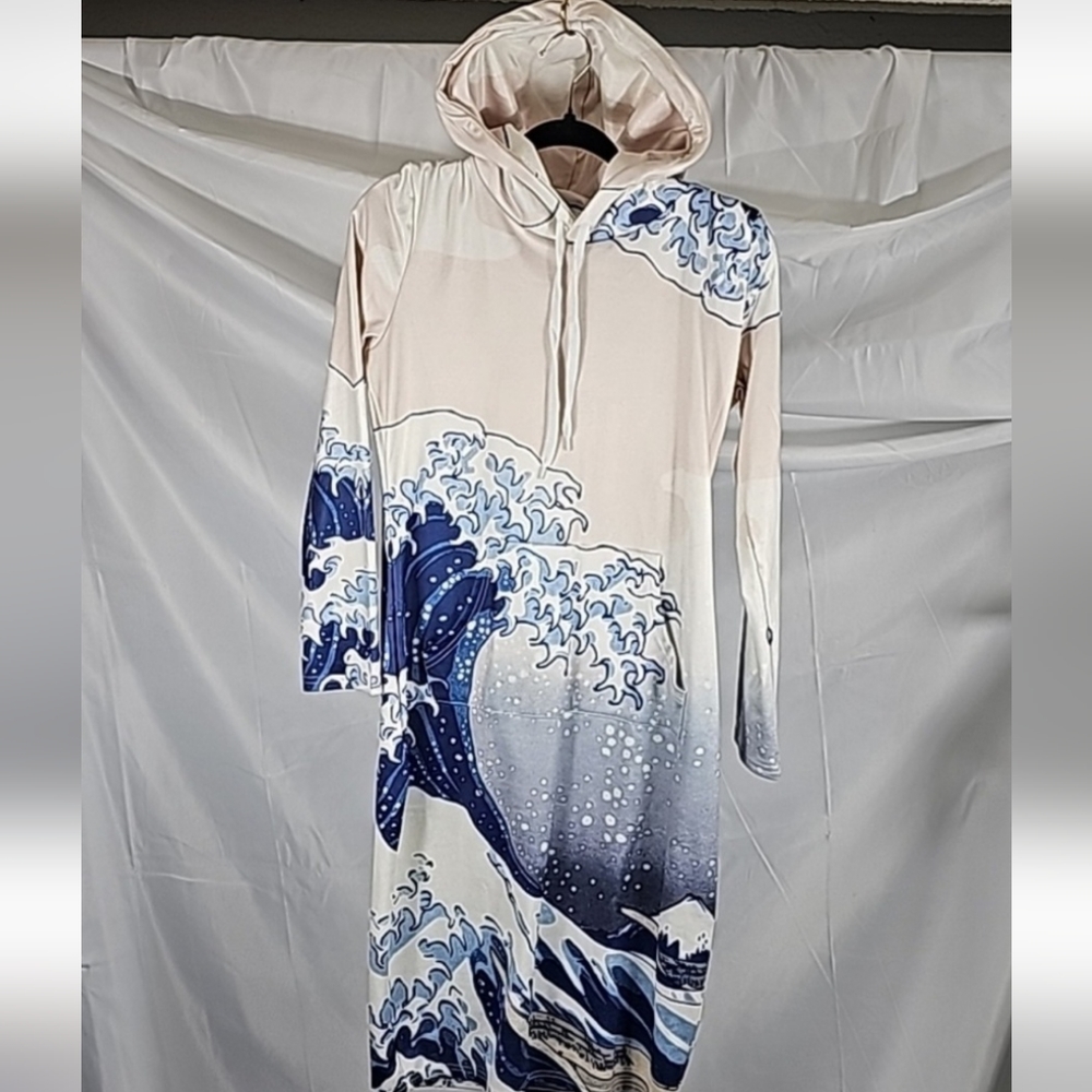 The Wave" Dress with Hoodie